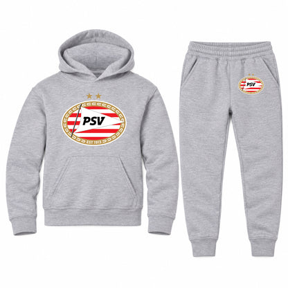 PSV Eindhoven FC youth hoodie jogger set, Sports Grey, Youth Large ages 10–12