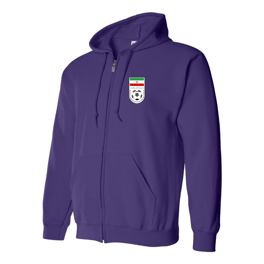 Men's Iran National Soccer Team Zipper Hoodie