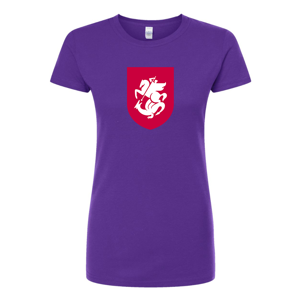 Women's Georgia National Soccer Team Round Neck T-Shirt