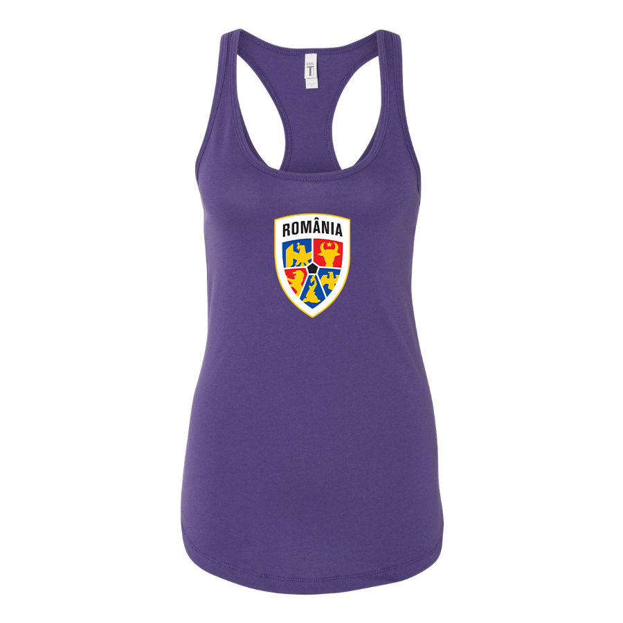 Women's Romania National Soccer Team Racerback Tank Top