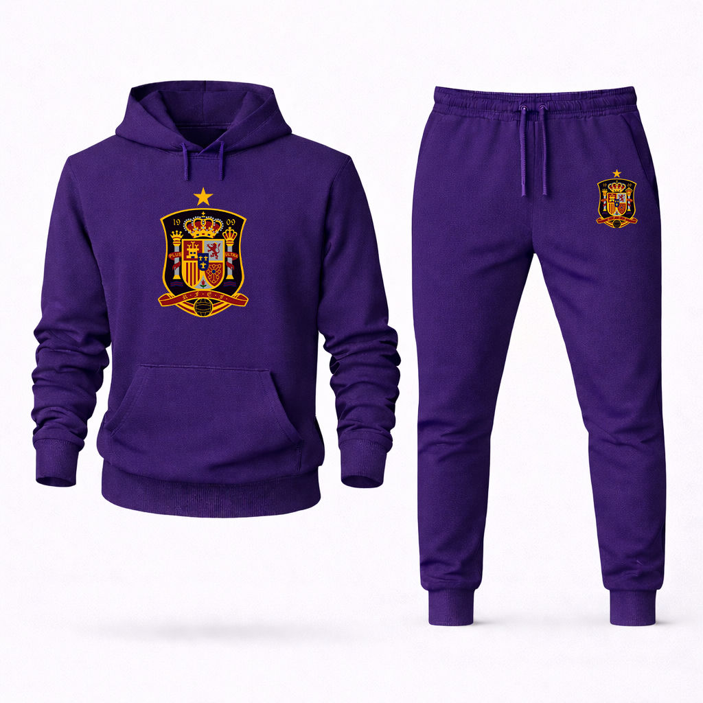Men's Spain National Soccer Team Hoodie Joggers Set