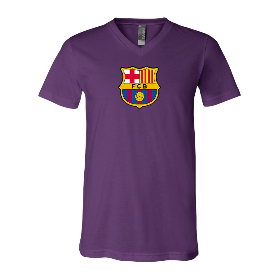 Men’s F.C.  Barcelona Soccer - BELLA + CANVAS - Jersey V-Neck Tee - 3005