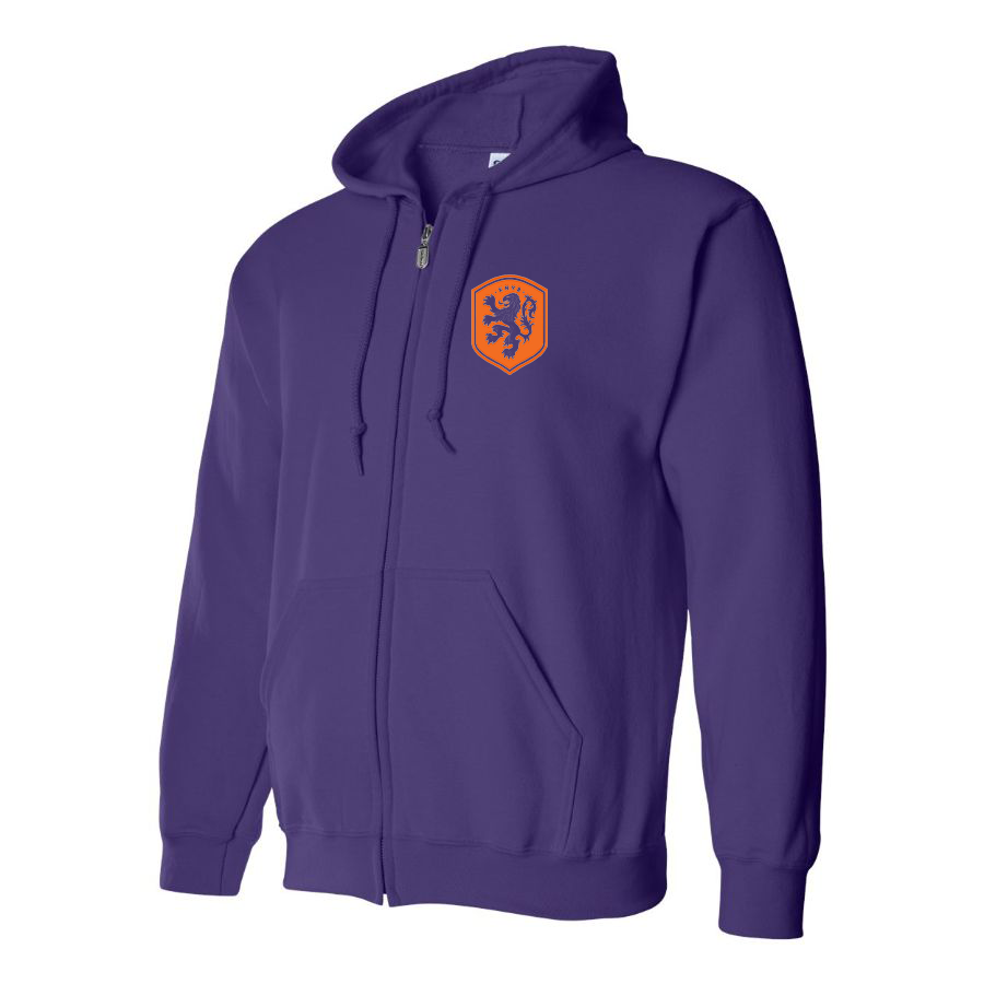 Men's Netherlands National Soccer Team Zipper Hoodie