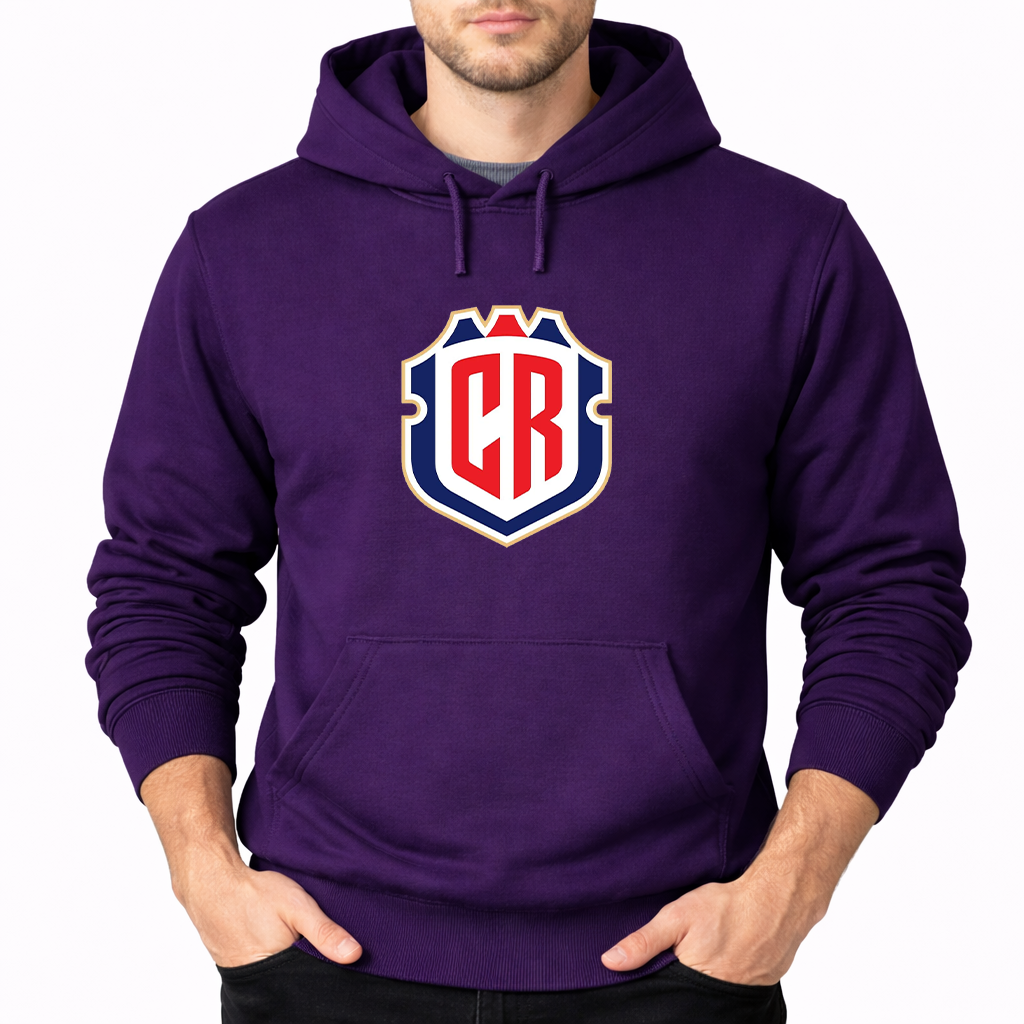 Men's Costa Rica National Soccer Team Pullover Hoodie