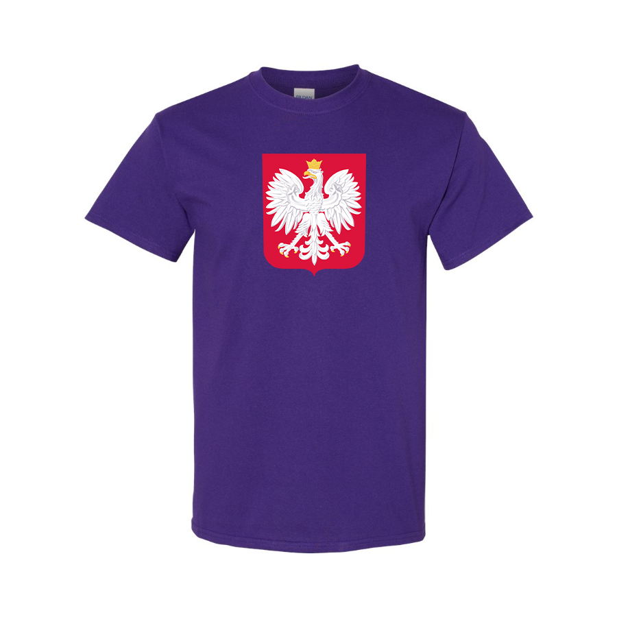 Youth Kids Poland National Soccer Team Cotton T-Shirt