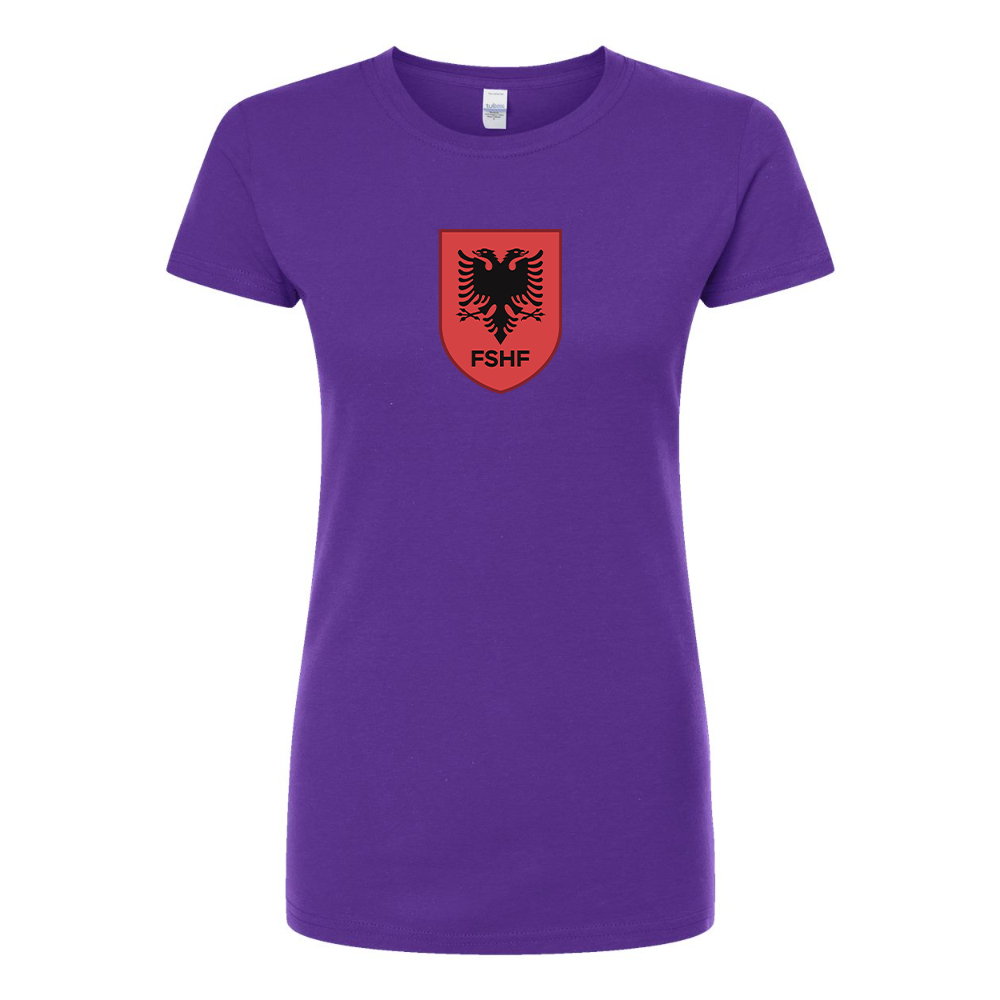 Women's Albania National Soccer Team Round Neck T-Shirt