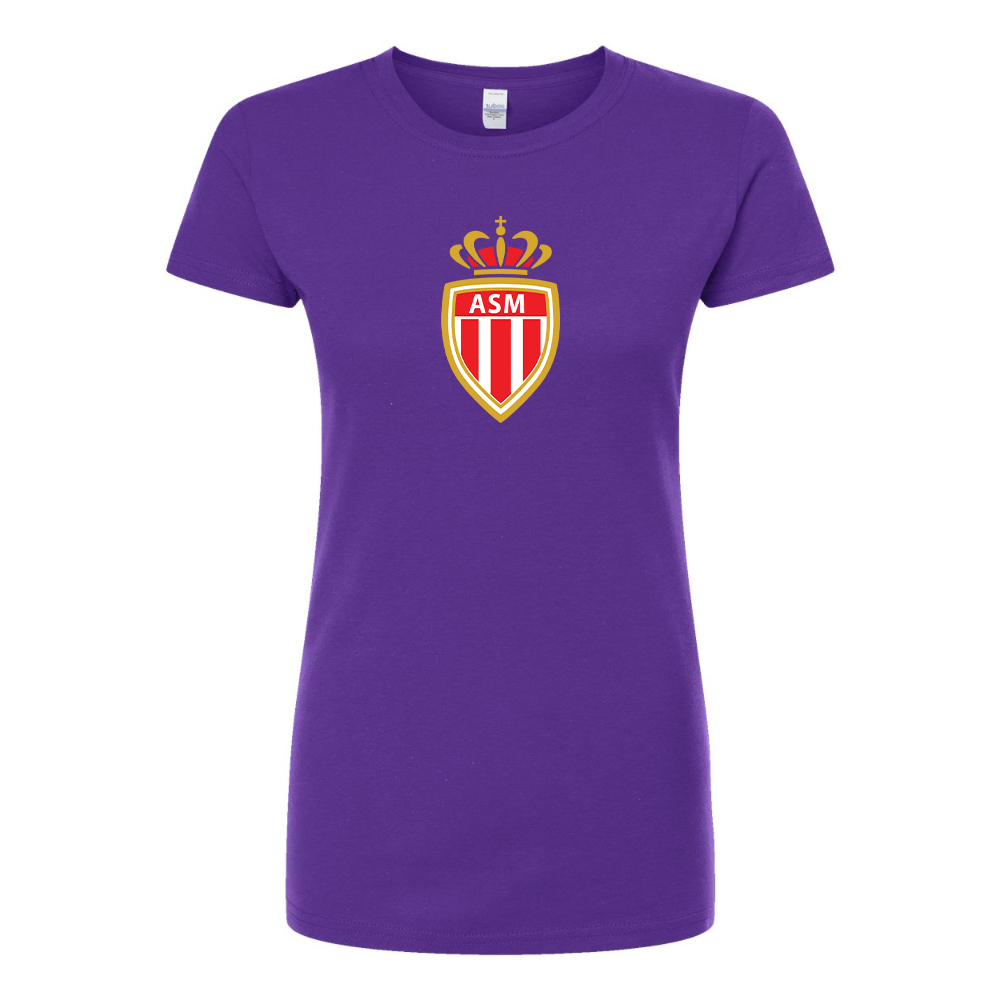 Women's AS Monaco FC Round Neck T-Shirt