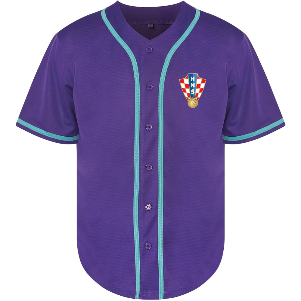 Men's Croatia National Soccer Team Baseball Jersey