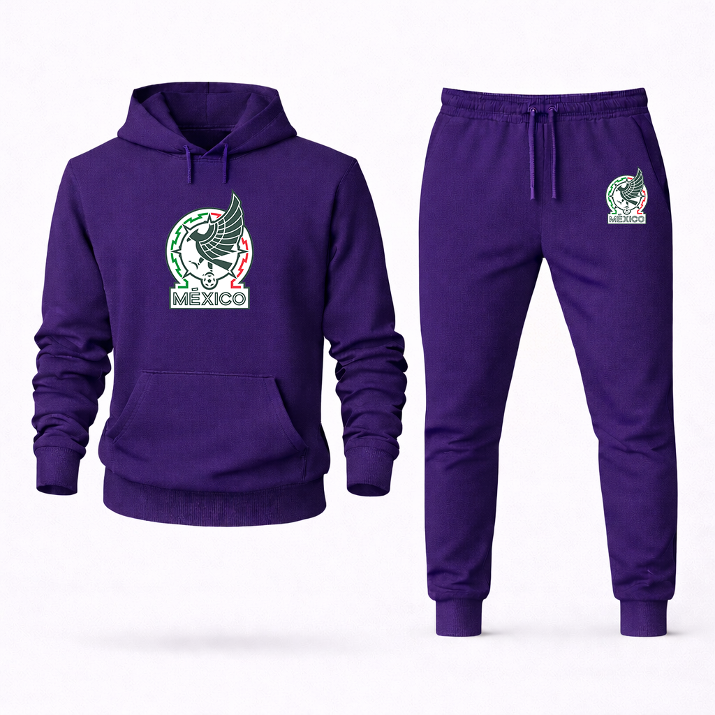 Men’s Mexico Soccer Soccer Logo Hoodie Joggers Set