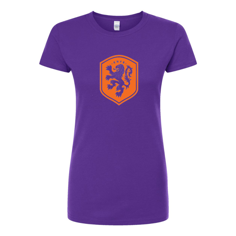 Women's Netherlands National Soccer Team Round Neck T-Shirt