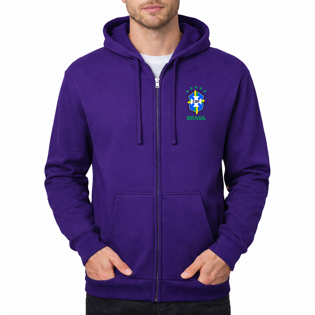 Men's Brasil National Soccer Team Zipper Hoodie