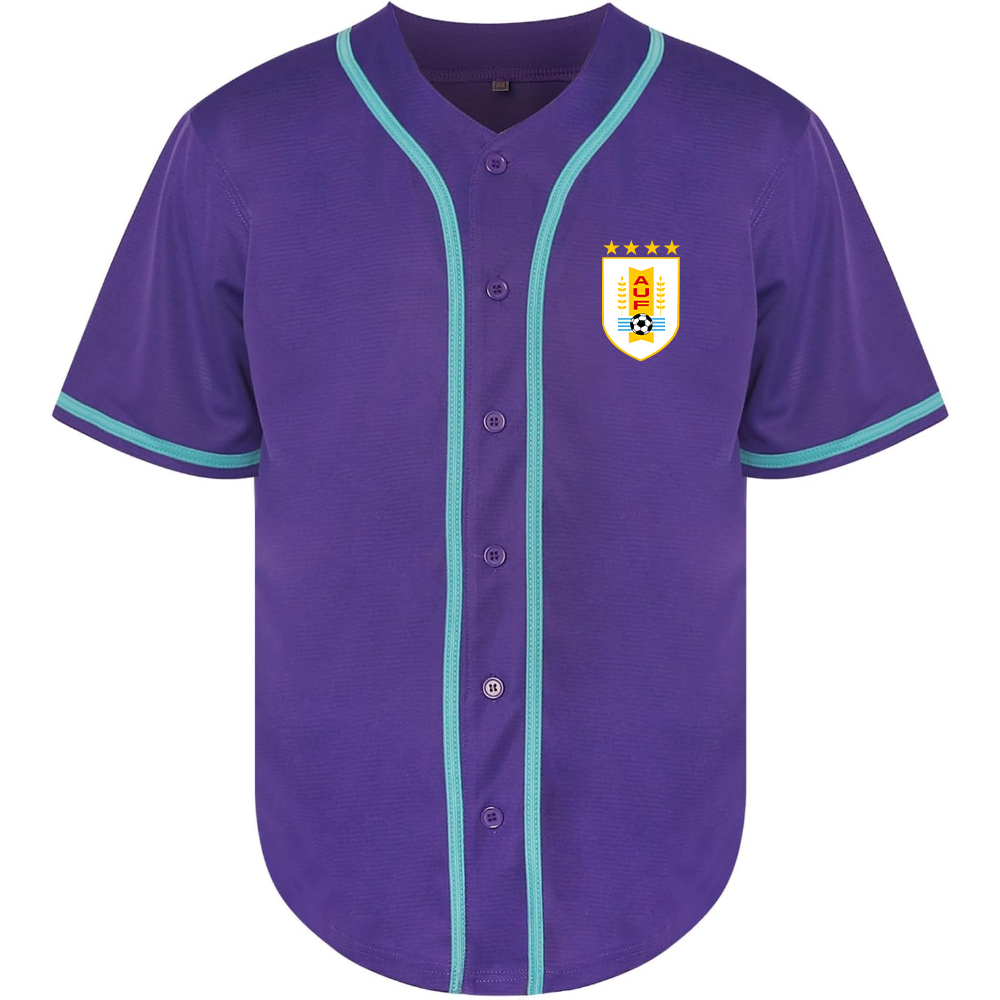 Men's Uruguay National Soccer Team Baseball Jersey