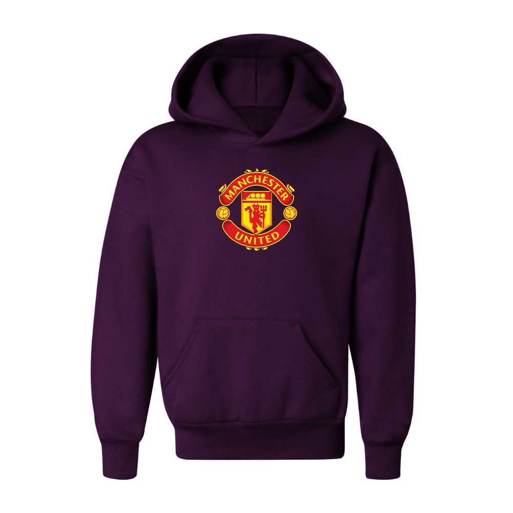 Youth Kids Manchester United Soccer Pullover Hoodie