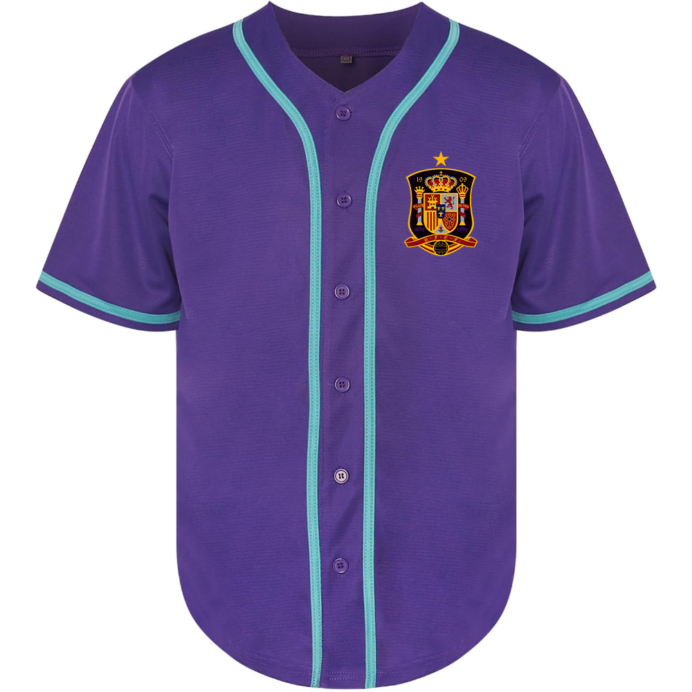 Men's Spain National Soccer Team Baseball Jersey