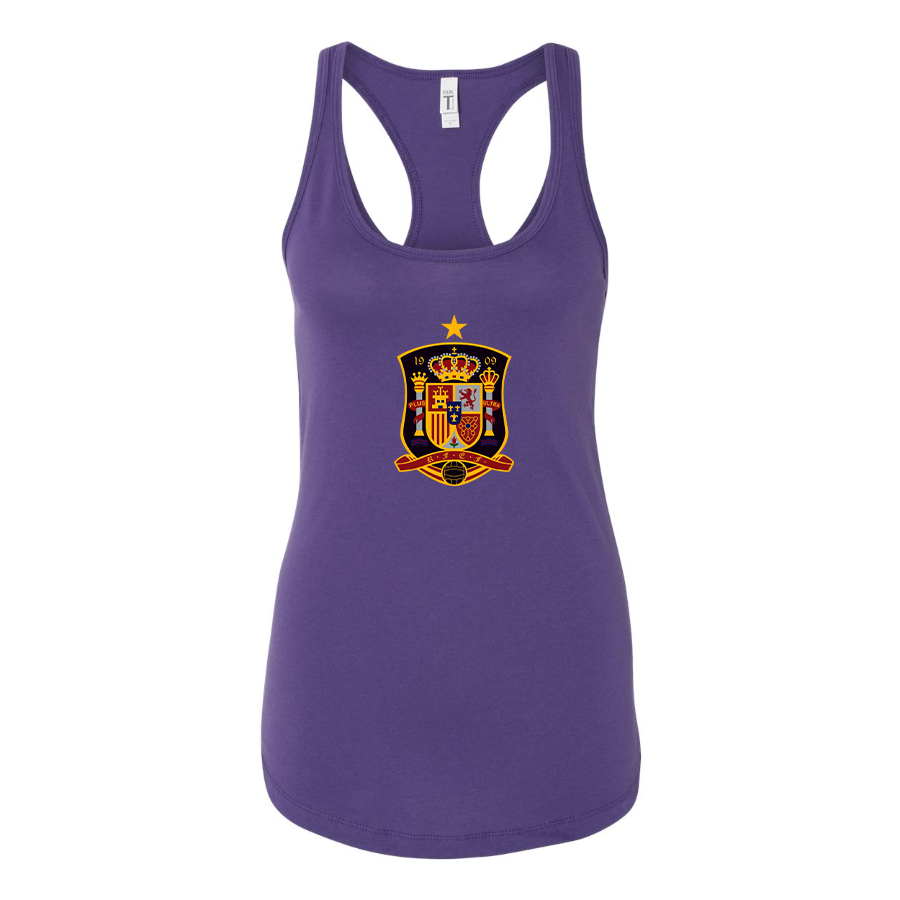 Women's Spain National Soccer Team Racerback Tank Top