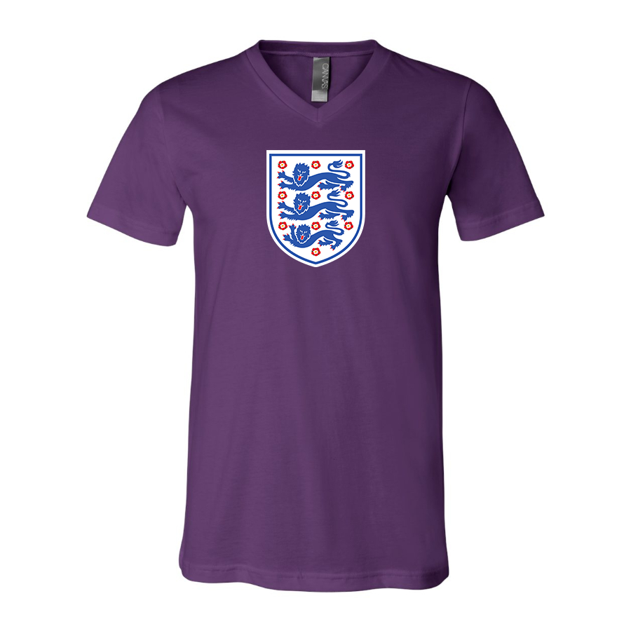 Men’s England National Football Team - BELLA + CANVAS - Jersey V-Neck Tee - 3005