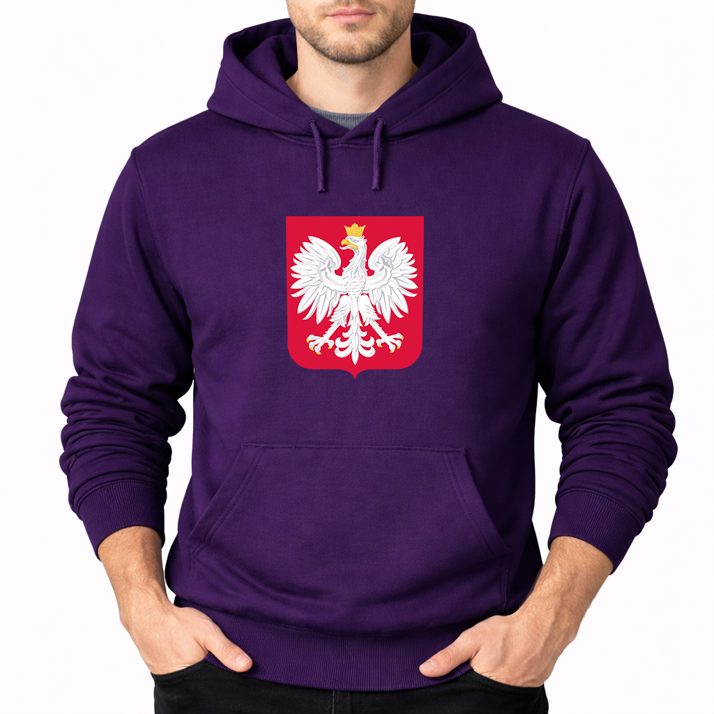 Men's Poland National Soccer Team Pullover Hoodie
