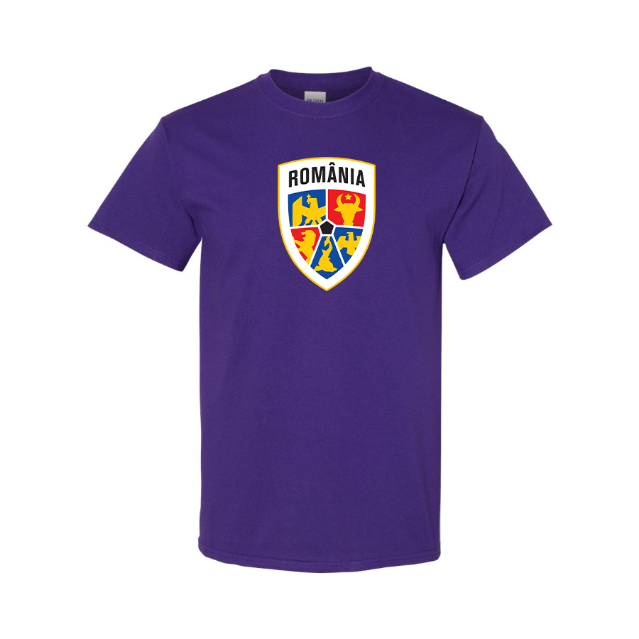 Youth Kids Romania National Soccer Team Cotton T-Shirt