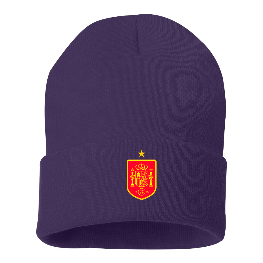 Spain Red Logo National Soccer Team Beanie Hat