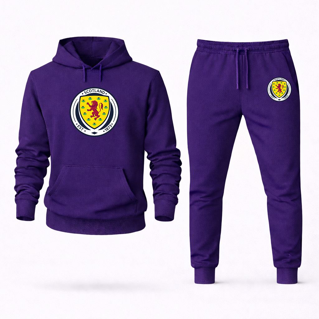 Men's Scotland National Soccer Team Hoodie Joggers Set