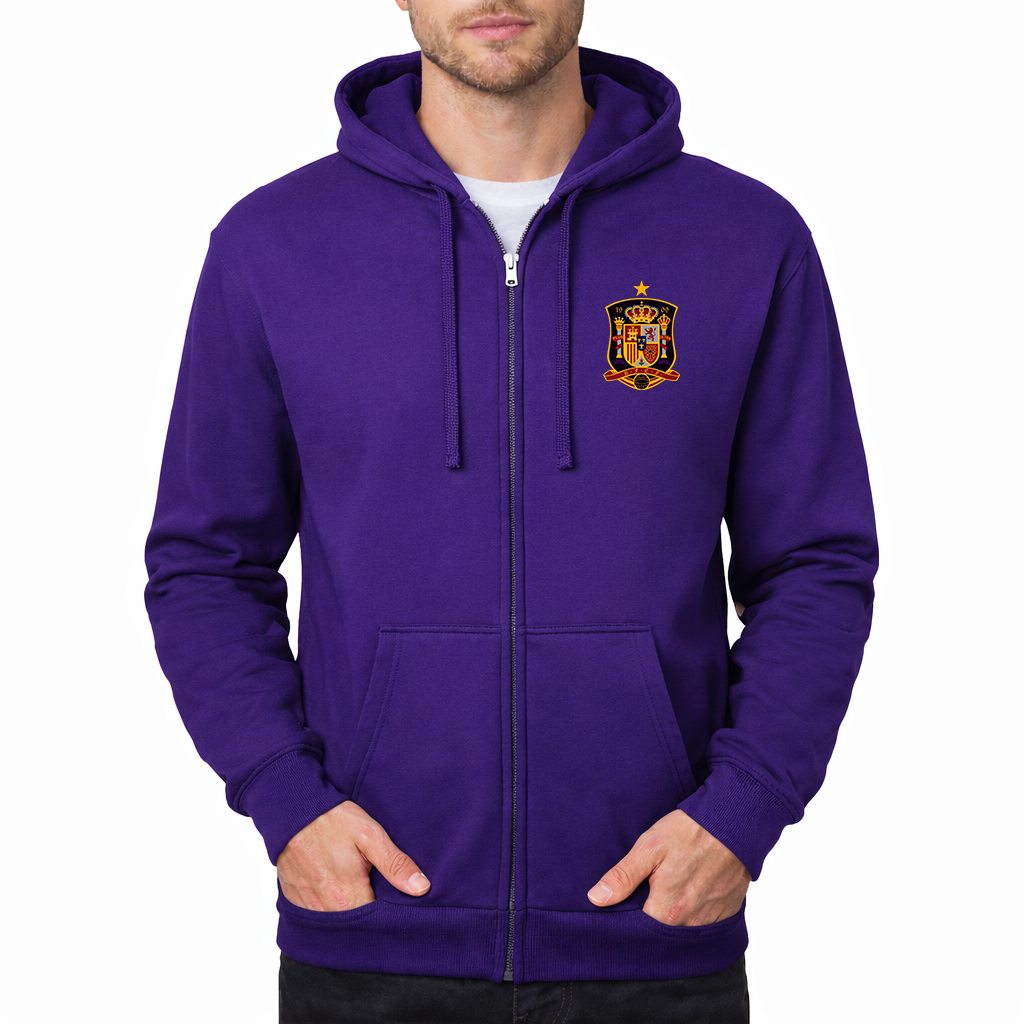Men's Spain National Soccer Team Zipper Hoodie
