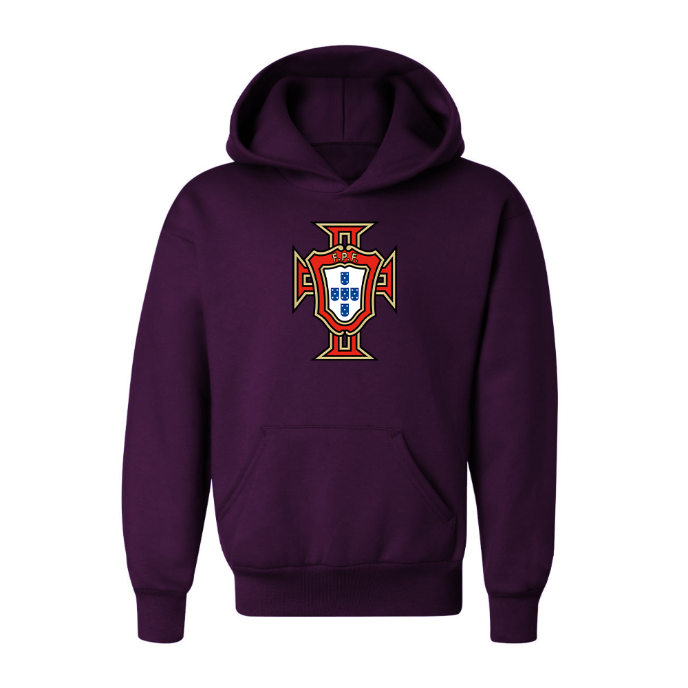 Youth Kids Portugal National Soccer Team Pullover Hoodie