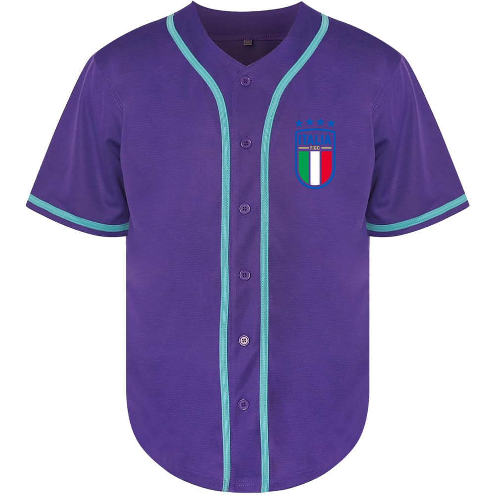 Men's Italy National Soccer Baseball Jersey