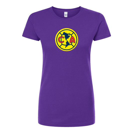 Women's Club America Football Round Neck T-Shirt