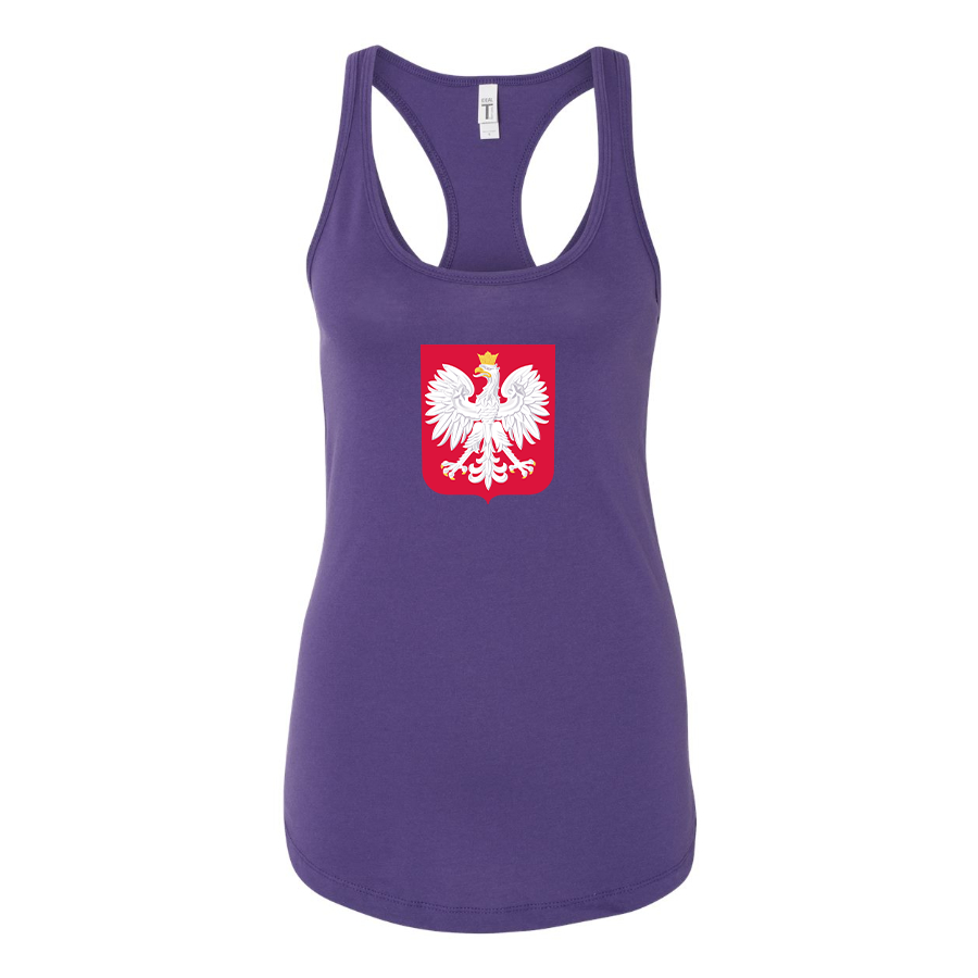 Women's Poland National Soccer Team Racerback Tank Top