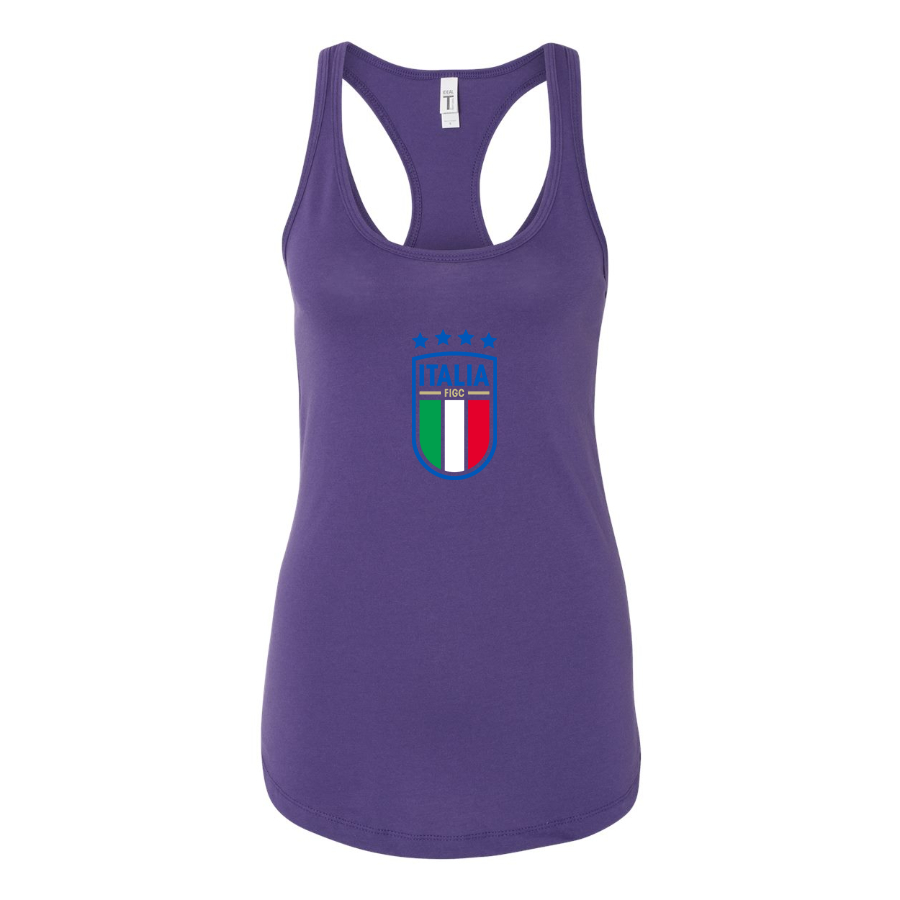 Women's Italy National Soccer Racerback Tank Top