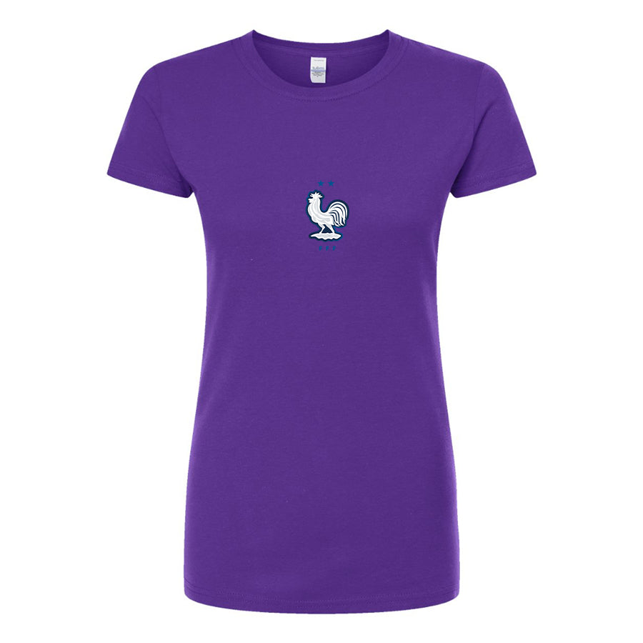 Women's France National Soccer Team  Round Neck T-Shirt