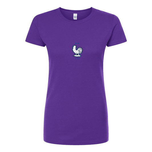 Women's France National Soccer Team  Round Neck T-Shirt