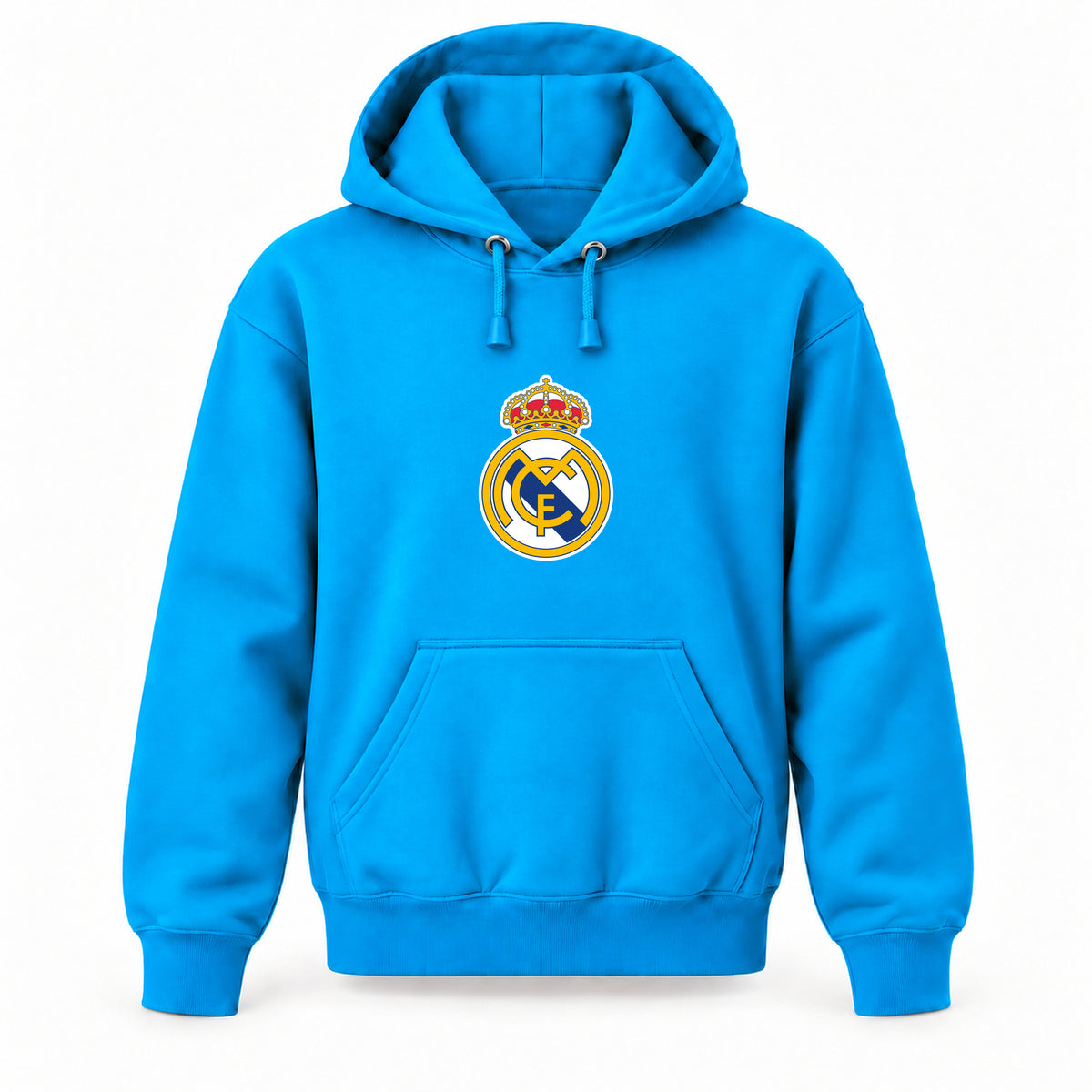 Real Madrid Soccer - Youth Large Hoodie (Ages 10–12) | Color: Turquoise