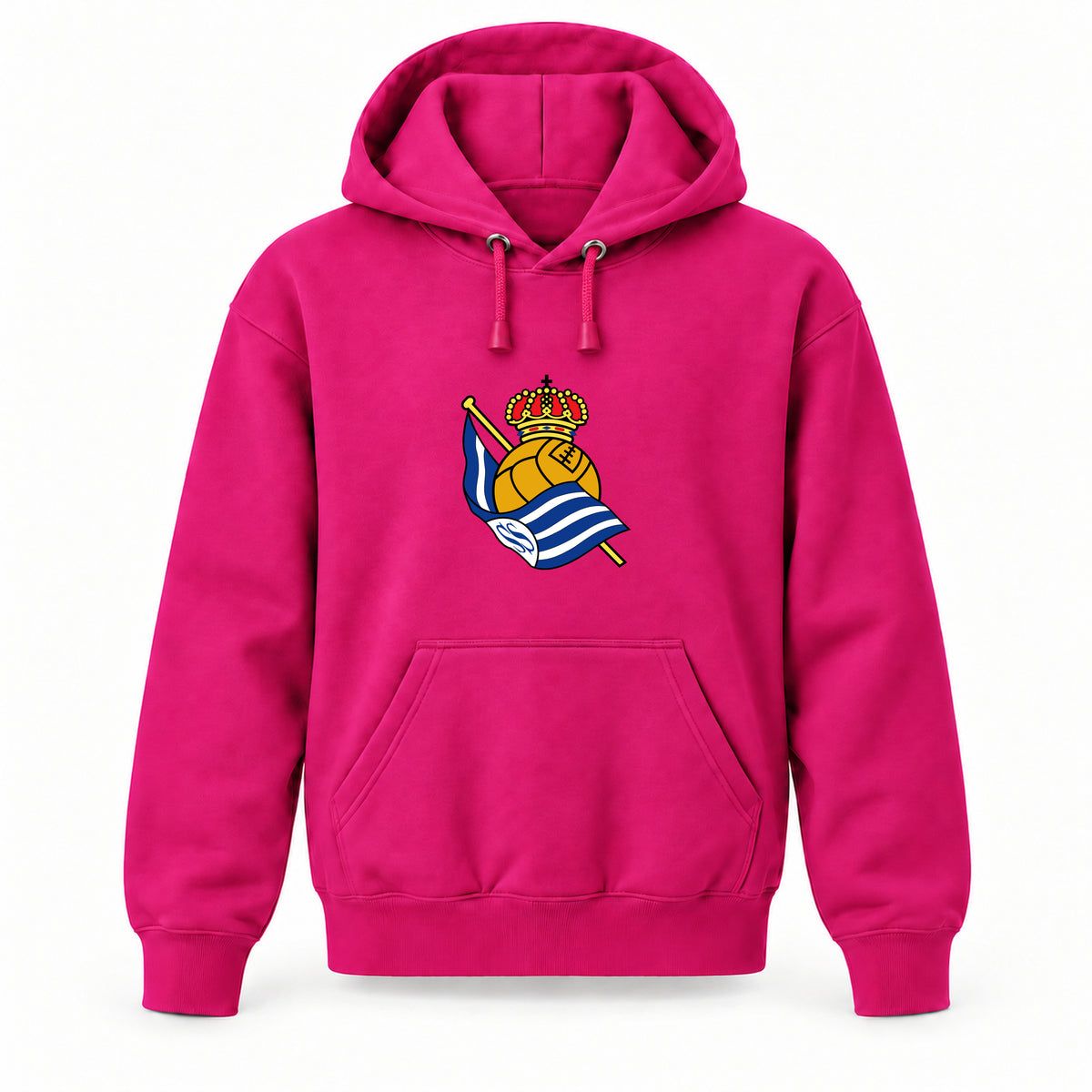 Real Sociedad FC - Youth Large Hoodie (Ages 10–12) | Color: Hot Pink