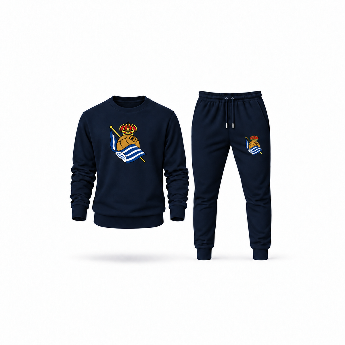 Men's Real Sociedad FC Sweatshirt Joggers Set | Color: Navy | Main