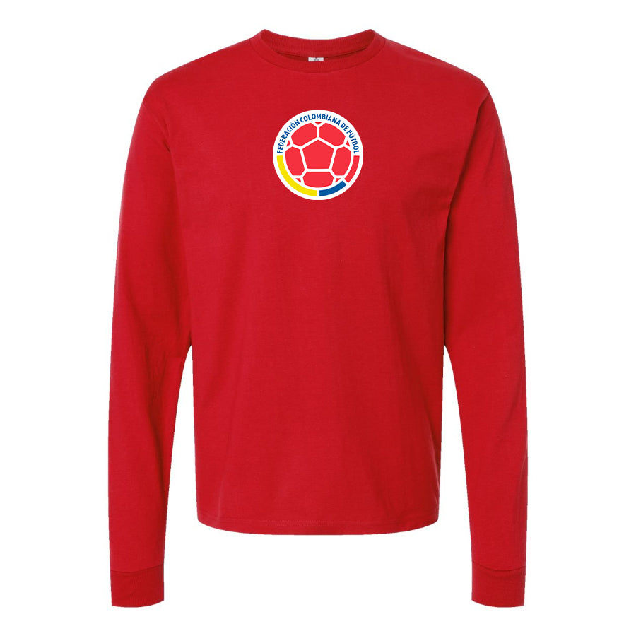 Men's Colombia National Soccer Team Long Sleeve T-Shirt