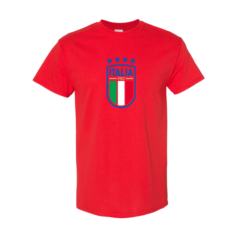 Youth Kids Italy National Soccer Cotton T-Shirt