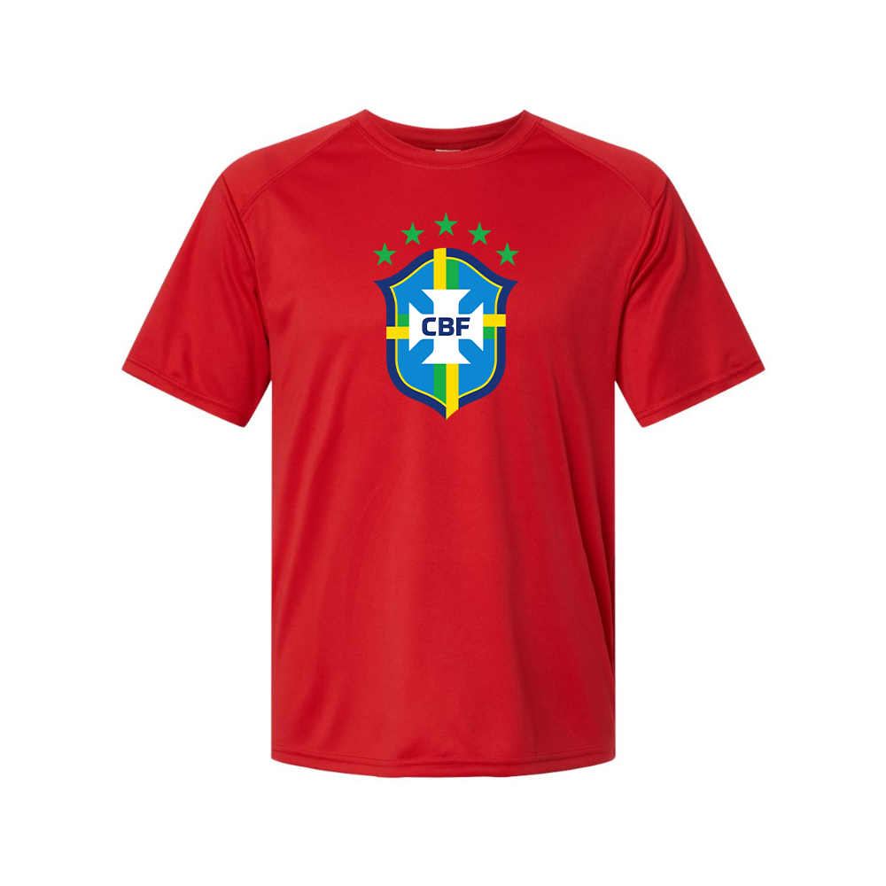 Youth Kids Brazil National Soccer Team Performance T-Shirt