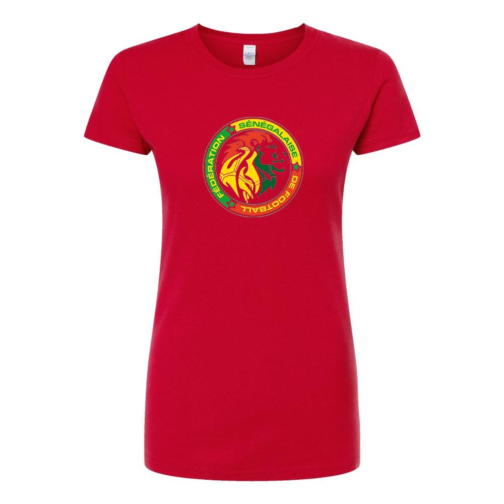 Women's Senegal National Soccer Team Round Neck T-Shirt