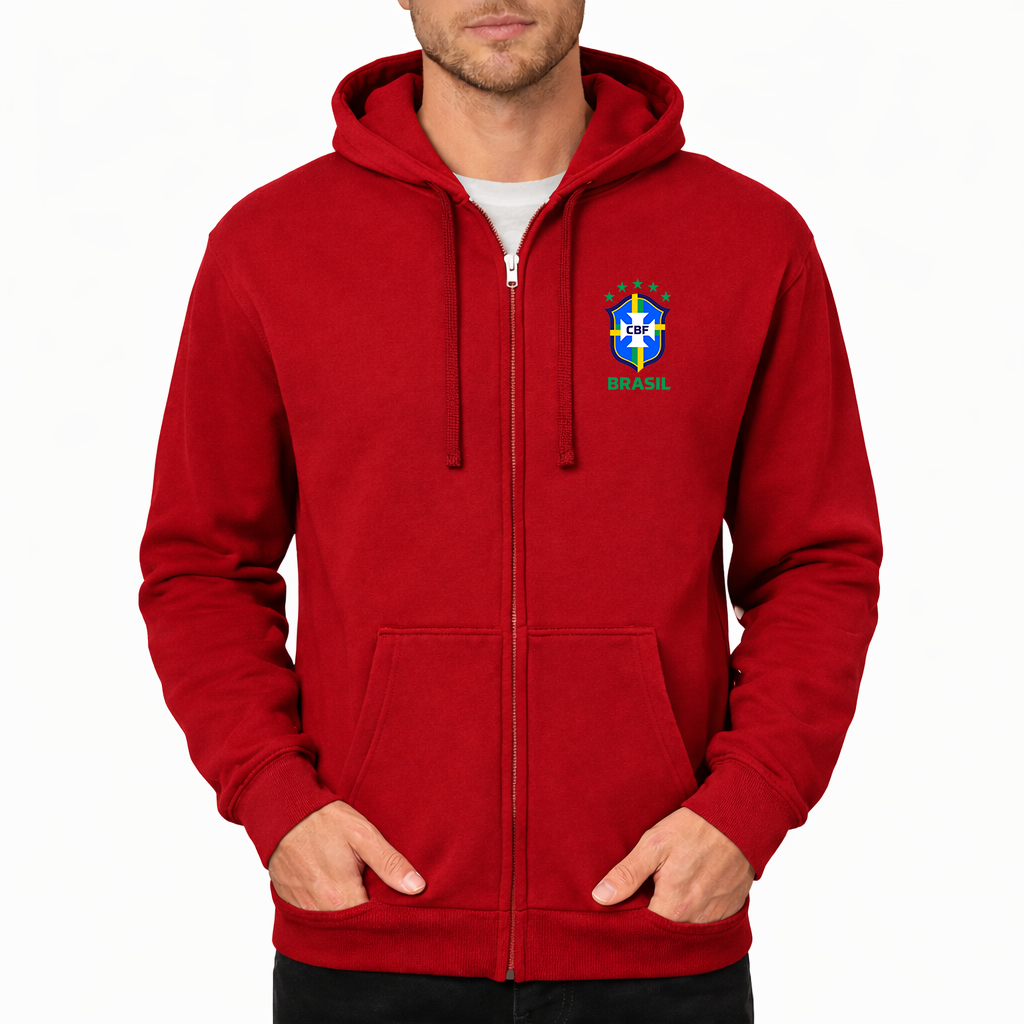 Men's Brasil National Soccer Team Zipper Hoodie