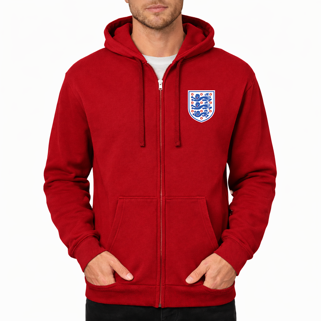 Men's England National Football Team Zipper Hoodie