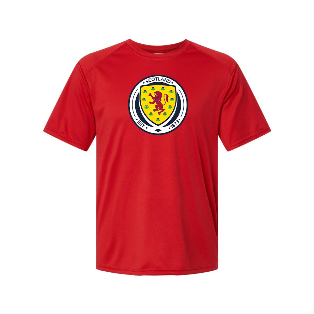 Youth Kids Scotland National Soccer Team Performance T-Shirt