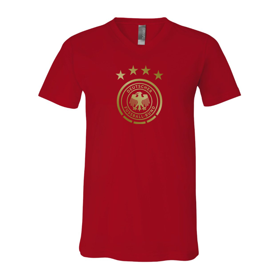 Men’s Germany Soccer - BELLA + CANVAS - Jersey V-Neck Tee - 3005