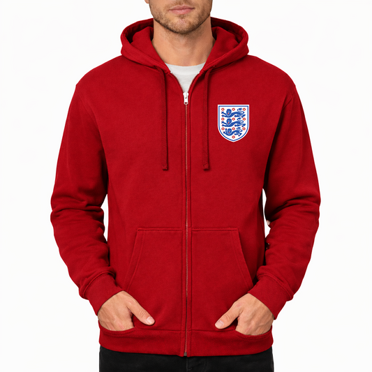 Men's England National Football Team Zipper Hoodie