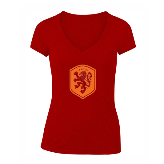 Women's Netherlands National Soccer Team V-Neck T-Shirt