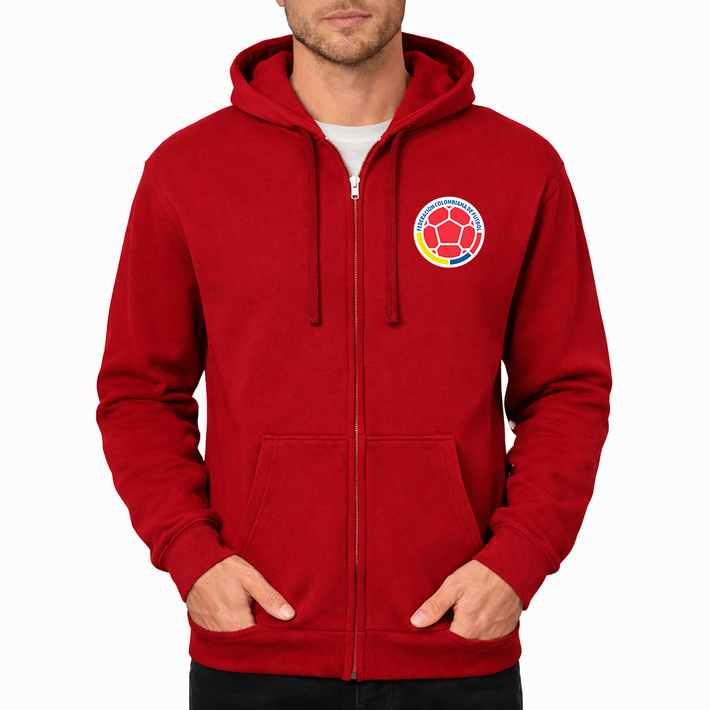 Men's Colombia National Soccer Team Zipper Hoodie