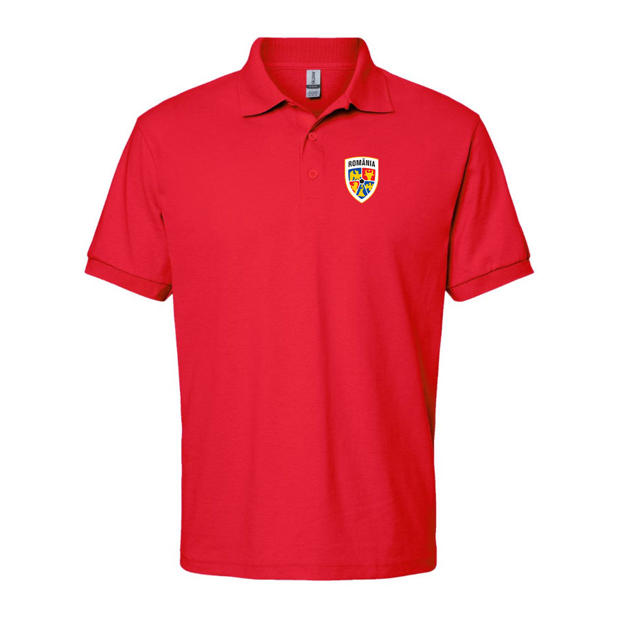 Men's Romania National Soccer Team Dry Blend Polo