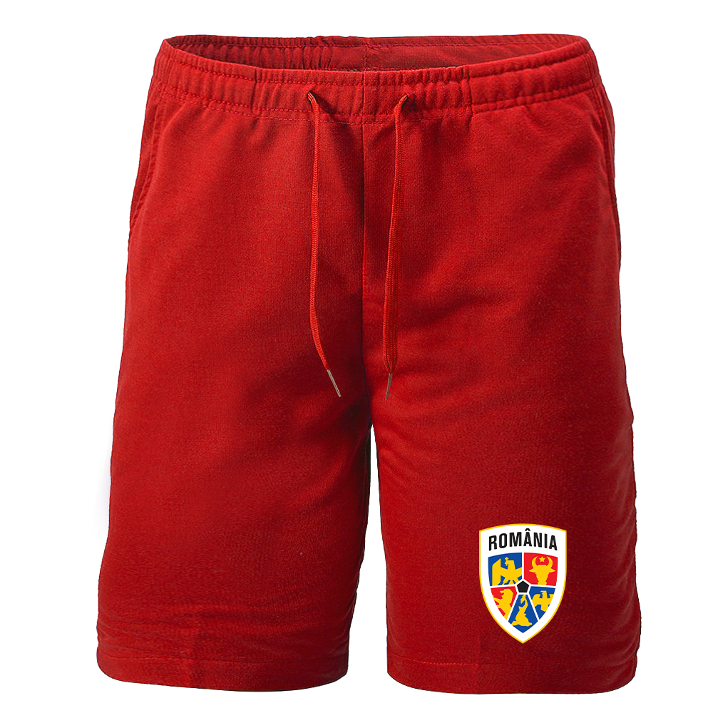 Men's Romania National Soccer Team Athletic Fleece Shorts