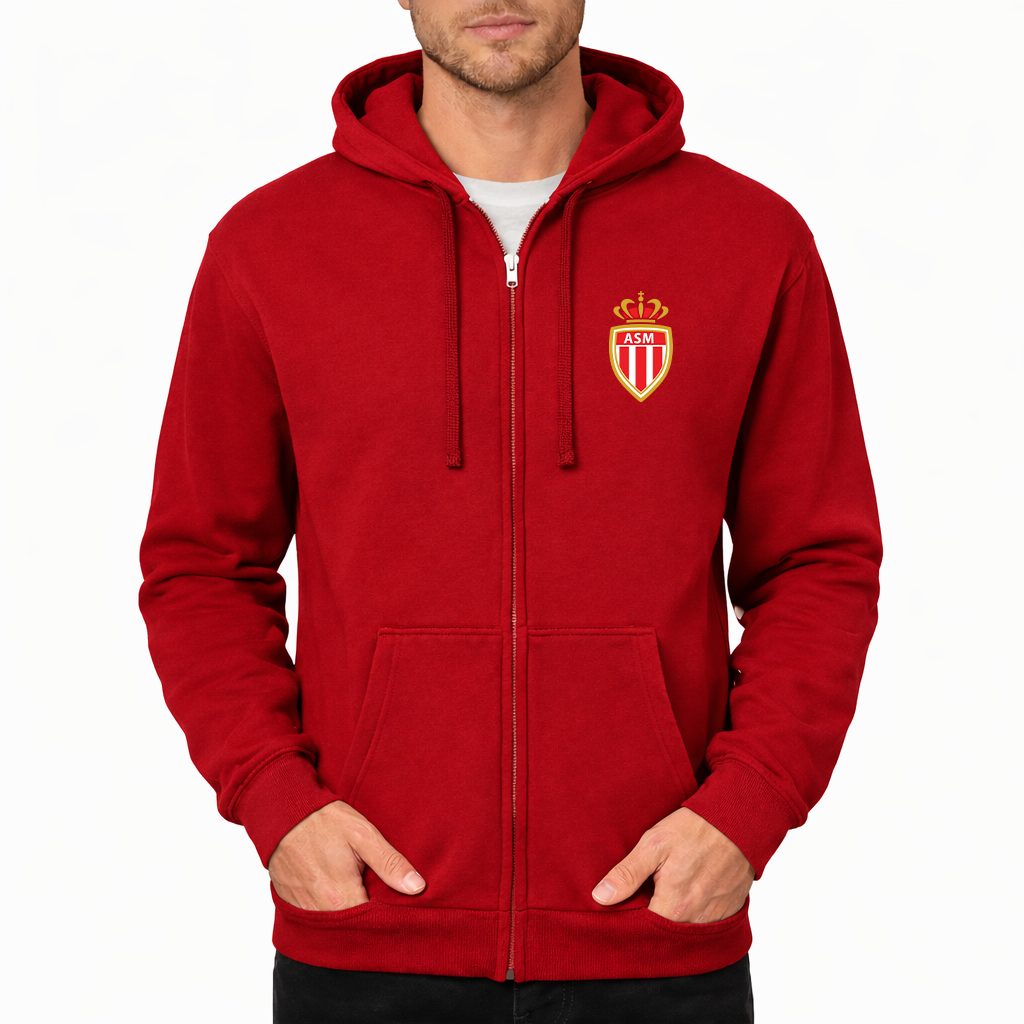 Men's AS Monaco FC Zipper Hoodie