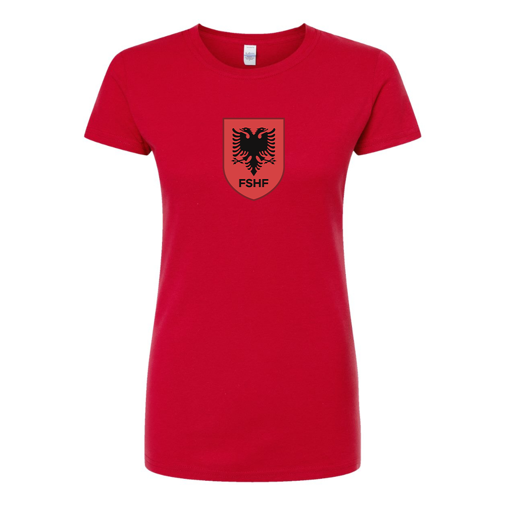 Women's Albania National Soccer Team Round Neck T-Shirt